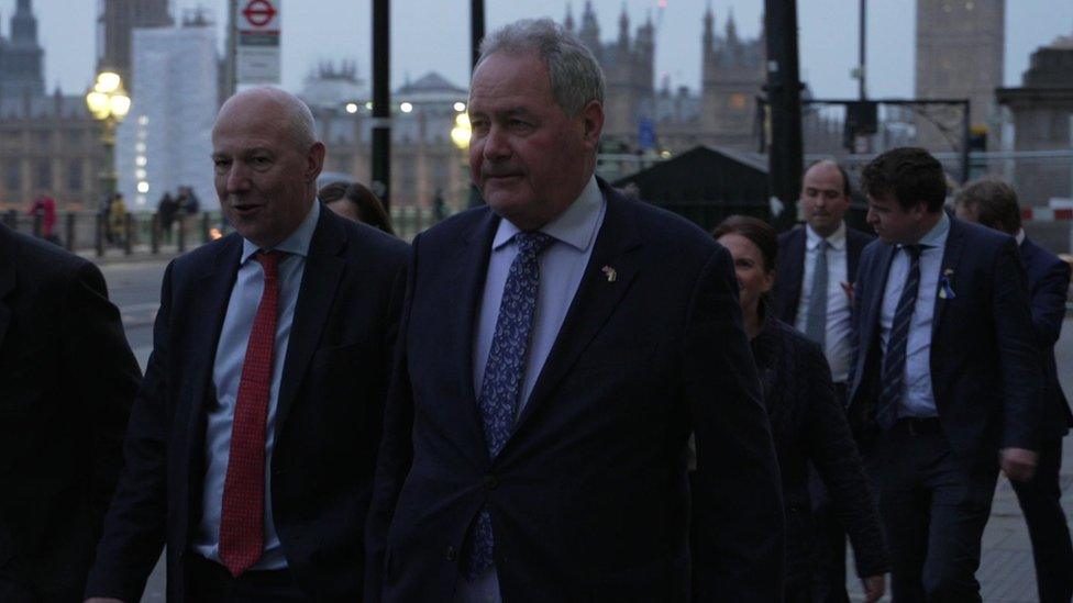 Tory MPs on Westminster Bridge