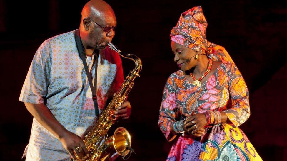 Manu Dibango with Angelique Kidjo