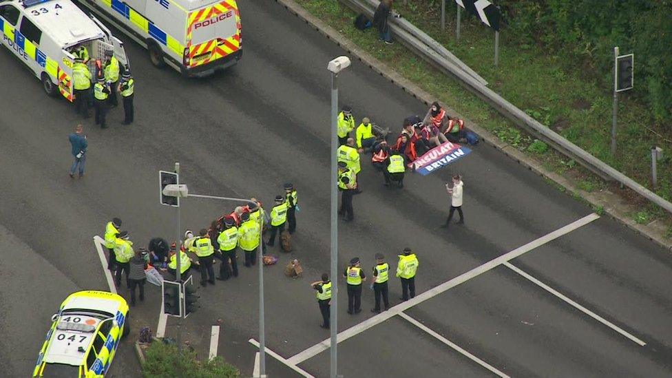 M25 protesters