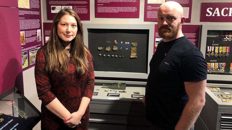 Jason Kane and Nicola Nash at the soldiers of Gloucestershire museum