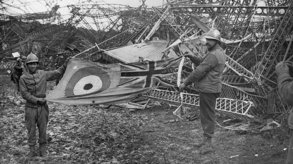 Wreckage of the R101