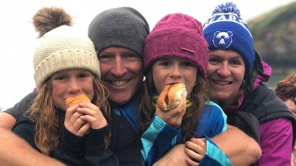 Kara and her family. L-R are Isobel 10, dad Steve, Kara,10 and mum Sarah