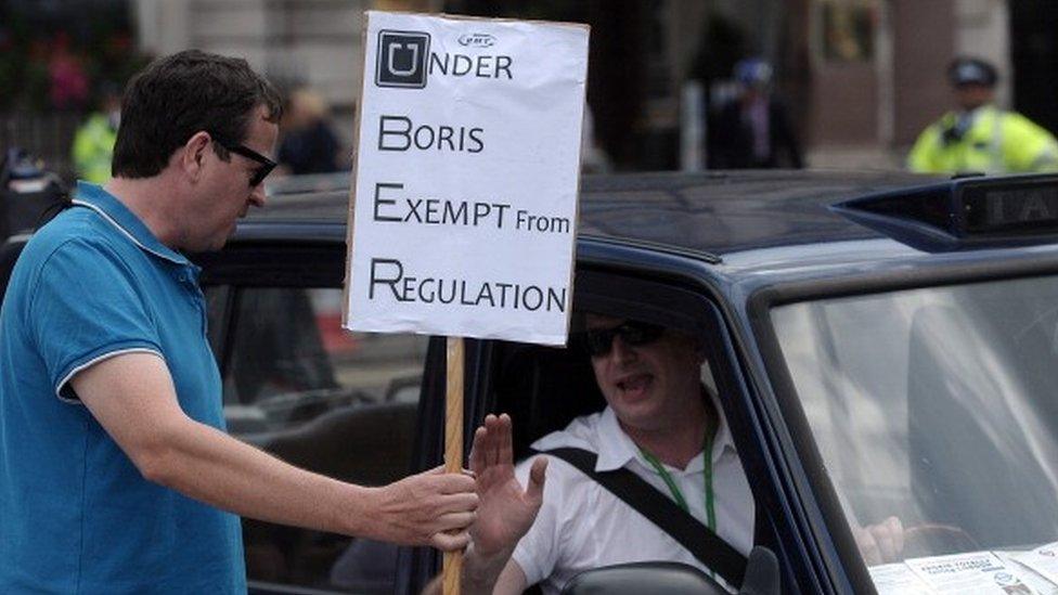 Black cab uber protest