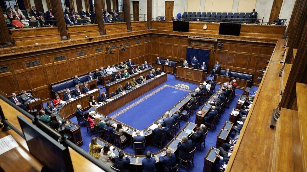 MLAs in Stormont Assembly for meeting