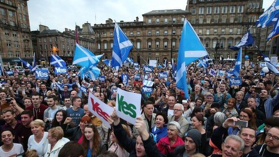 Yes rally in George Square, Glasgow