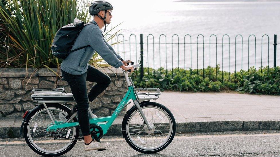 Man riding a Beryl e-bike