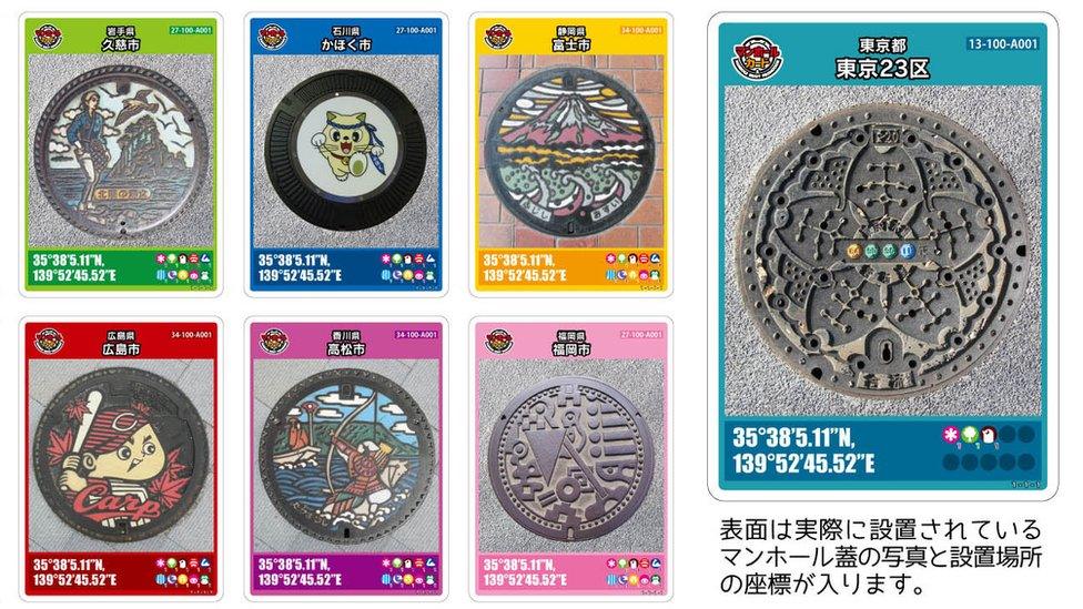 Collectable manhole cover cards