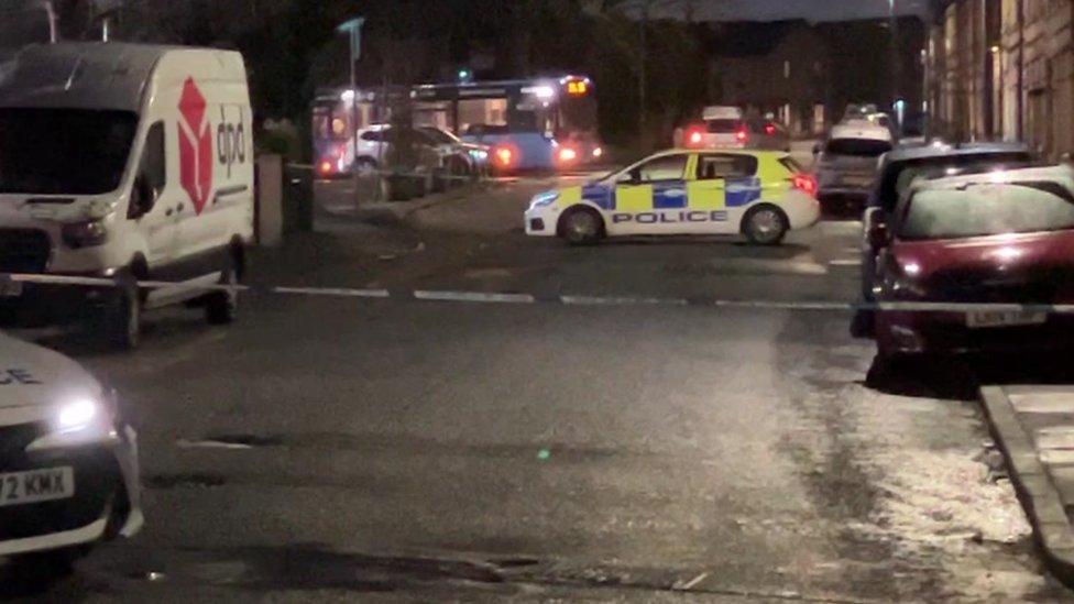 Police cordon in Longsight