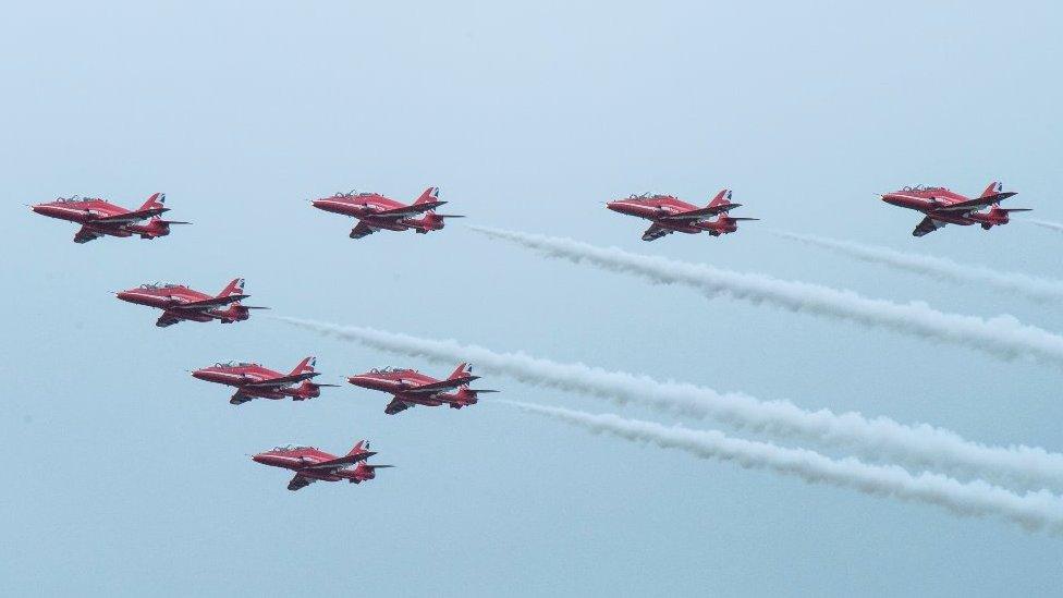 Red Arrows at IWM Duxford air show