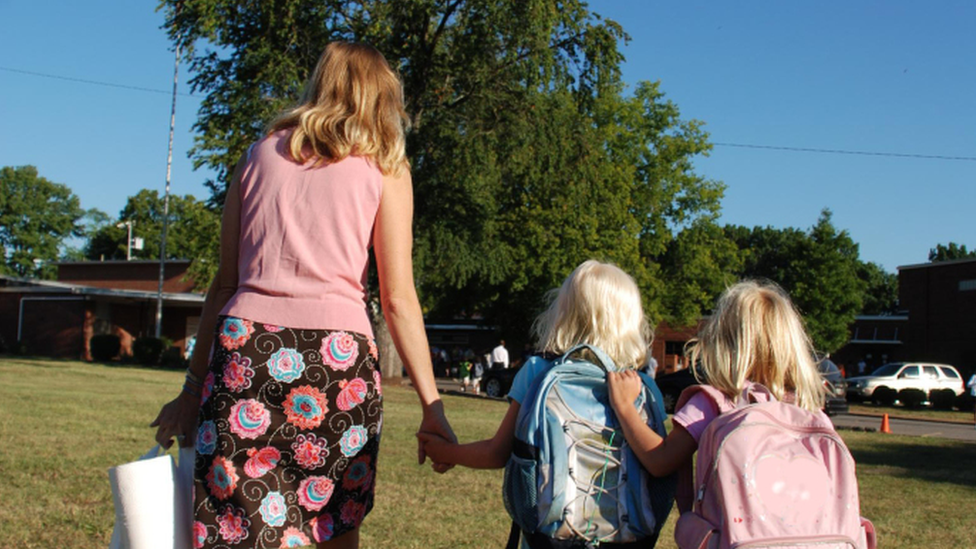 Mother with children