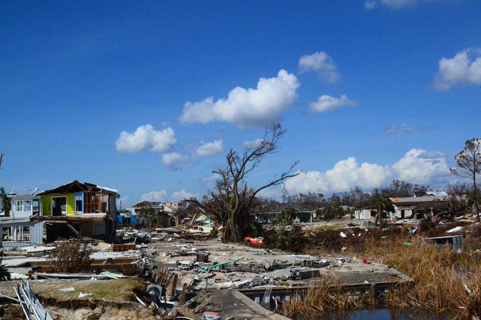 Flattened home in Mexico Beach