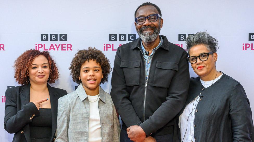 Left-right: Director Lynette Linton, Cole Martin, Sir Lenny Henry and author Kit de Waal