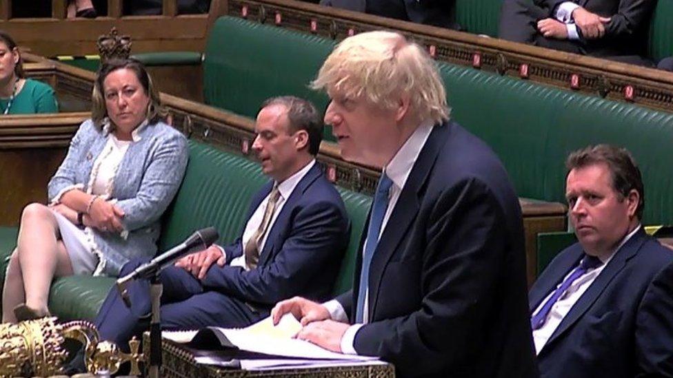 Boris Johnson in the Commons