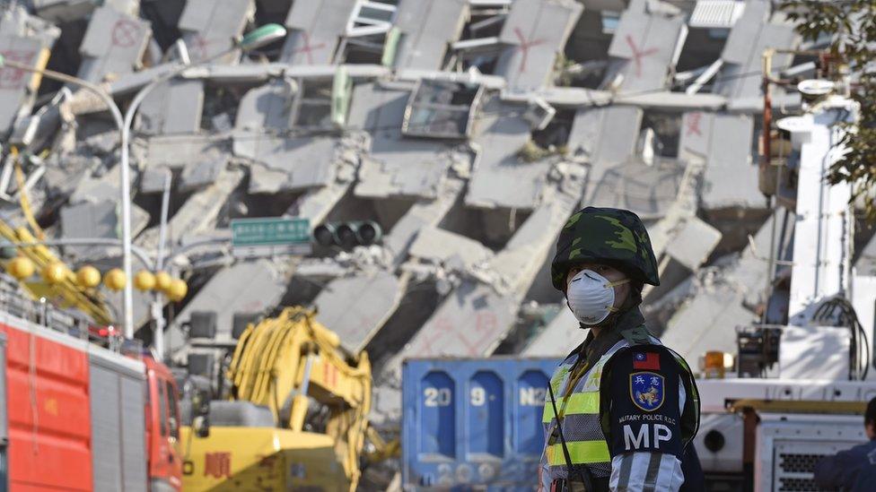 Military Police officer guarding the complex site