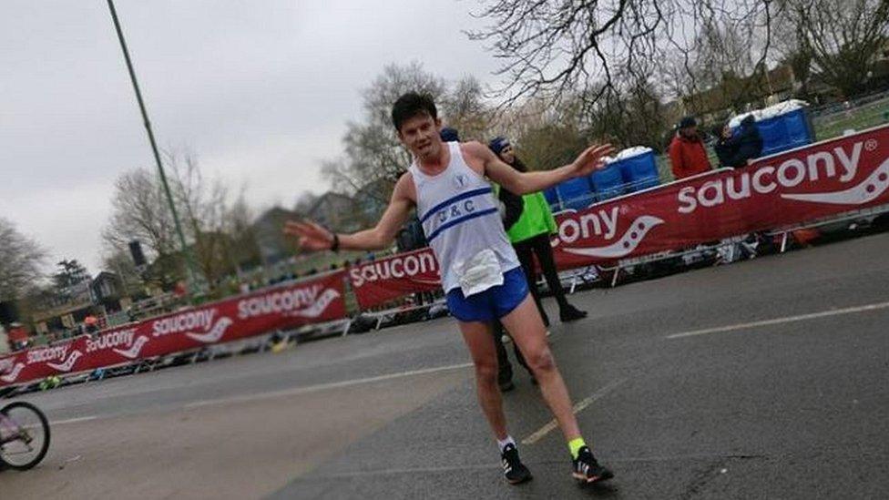 Jack Gray at Cambridge half marathon