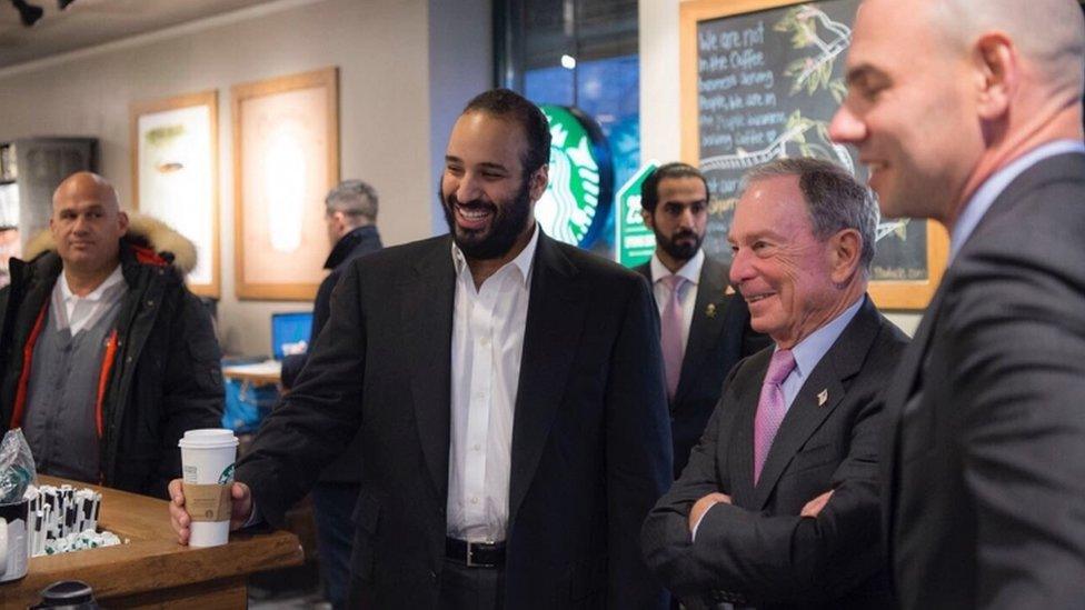 Last week he visited a coffee shop in New York with former mayor Michael Bloomberg