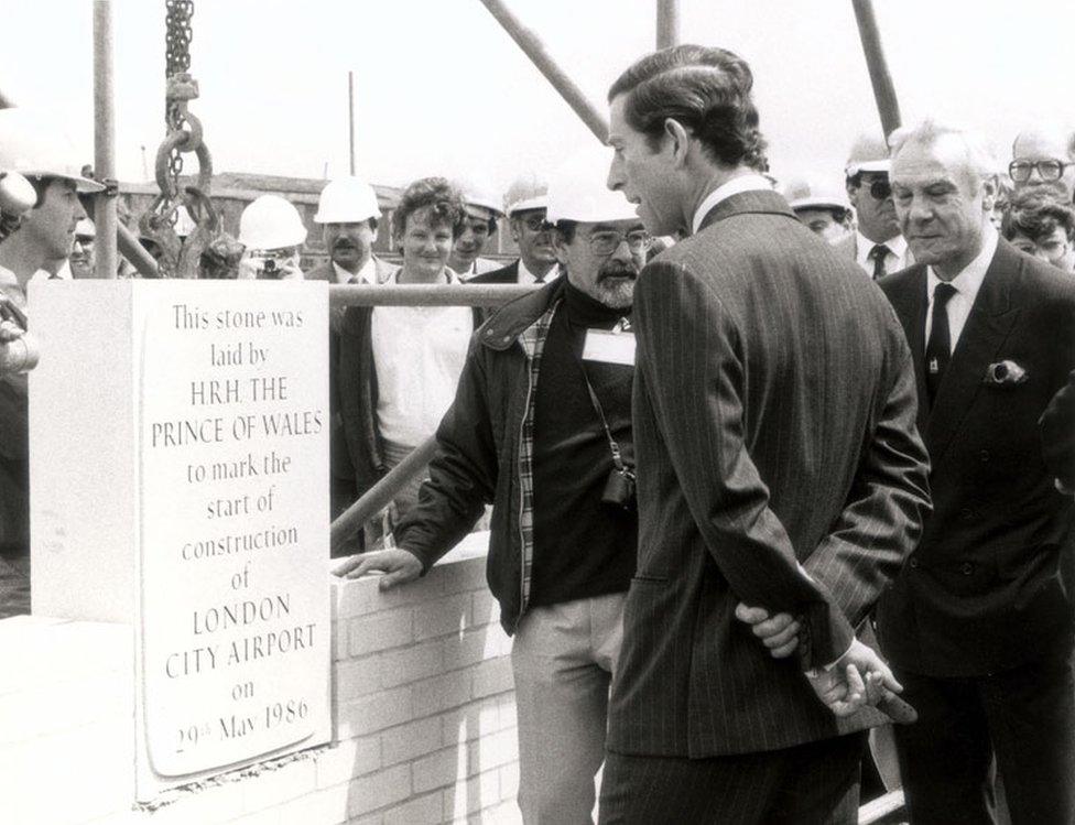 Prince Charles lays the foundation stone