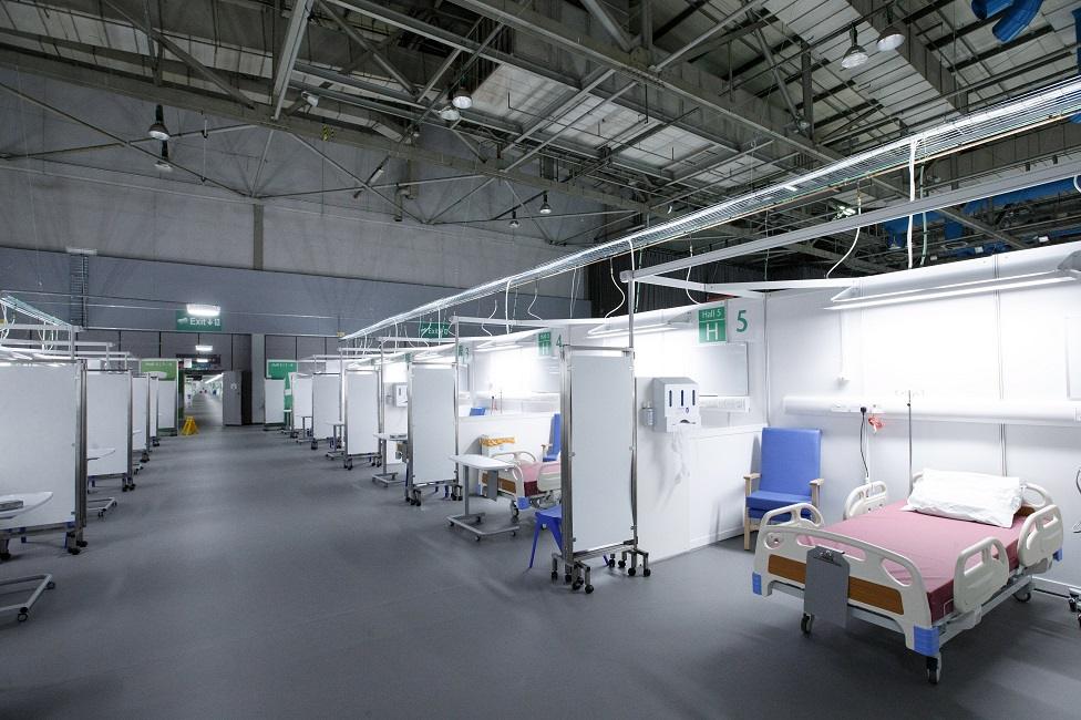 Beds at the NHS Louisa Jordan hospital