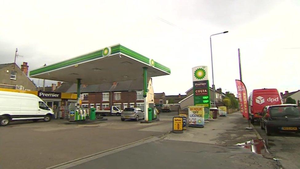 BP garage on Sutton Road