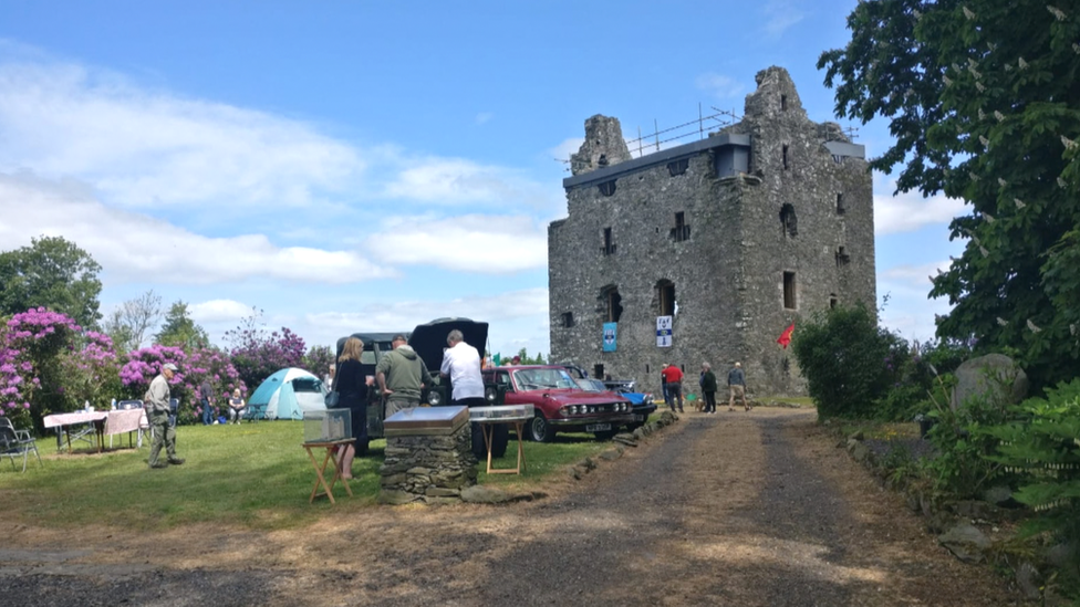 Sorbie Tower, a 16th Century structure in Scotland, was bought by the Clan Hannay Society in 1965