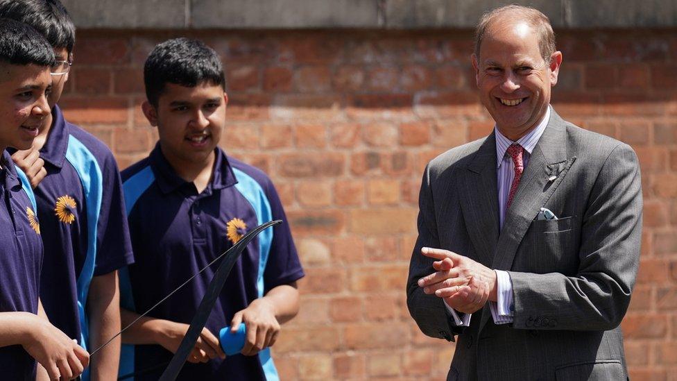 The Earl of Wessex meets young people participating Birmingham 2022's legacy programme