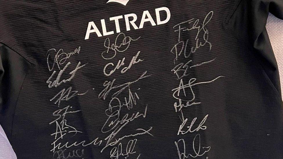 Signed All Blacks rugby shirt