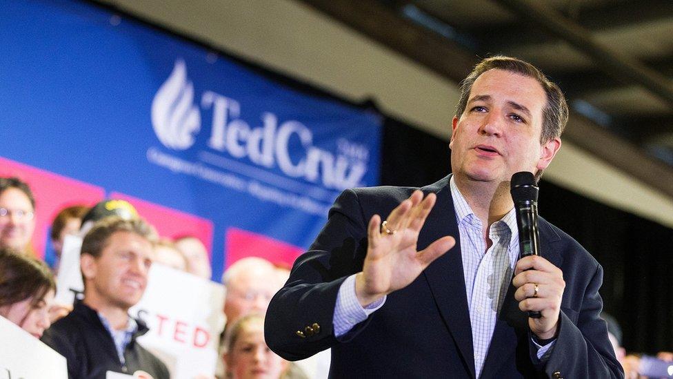 Republican presidential candidate Sen. Ted Cruz, R-Texas, speaks during a rally on Saturday, March 5, 2016, at the Kootenai County Fairgrounds in Coeur d’Alene, Idaho.