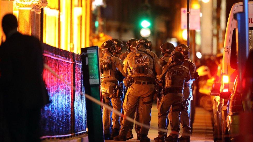 Counter-terrorism special forces officers at the scene in London Bridge