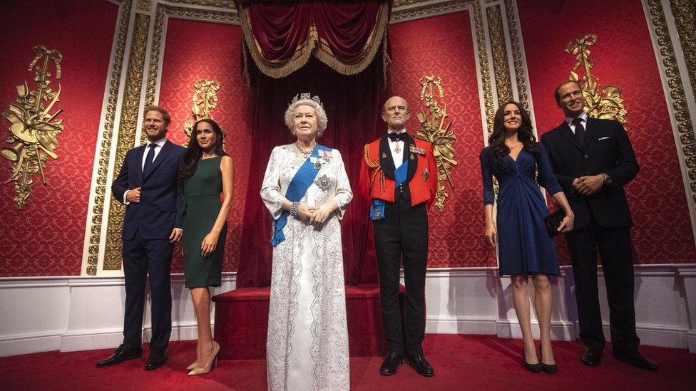 Wax figures of Royal family