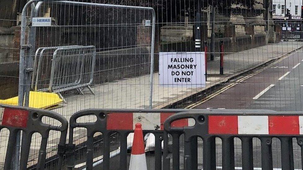 Sign outside church in Cambridge