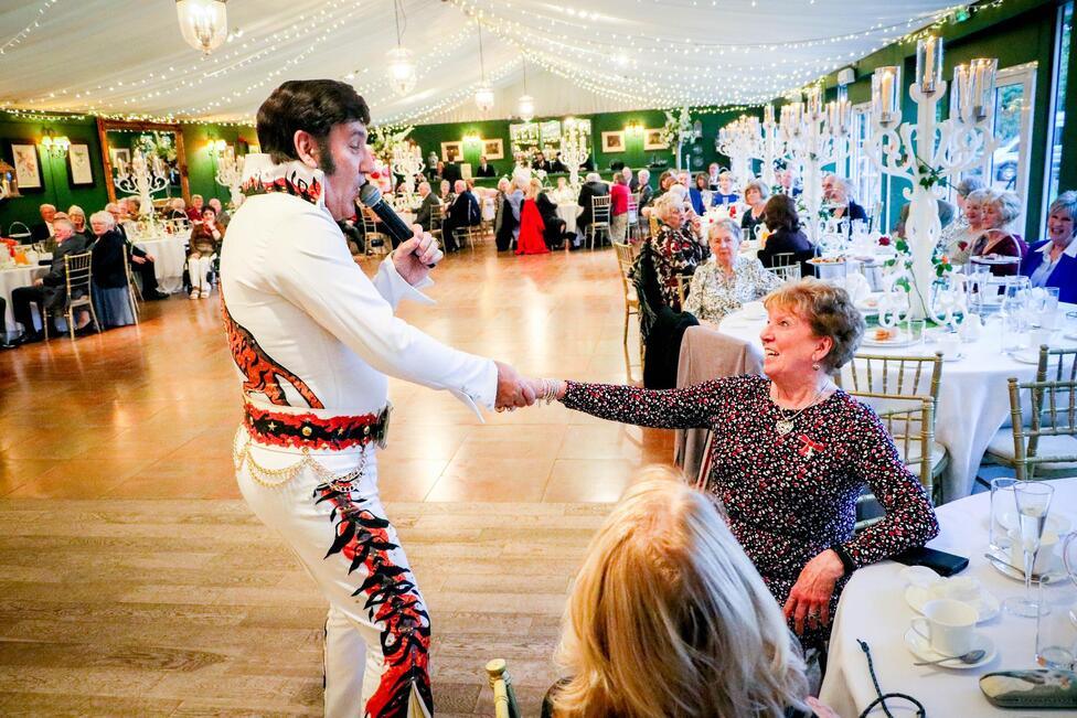 Elvis impersonator as Dumfries House