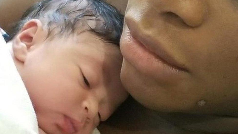 Serena Williams and baby Alexis