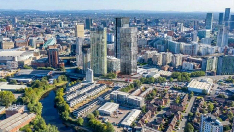 Artist's impression of the tower in Salford