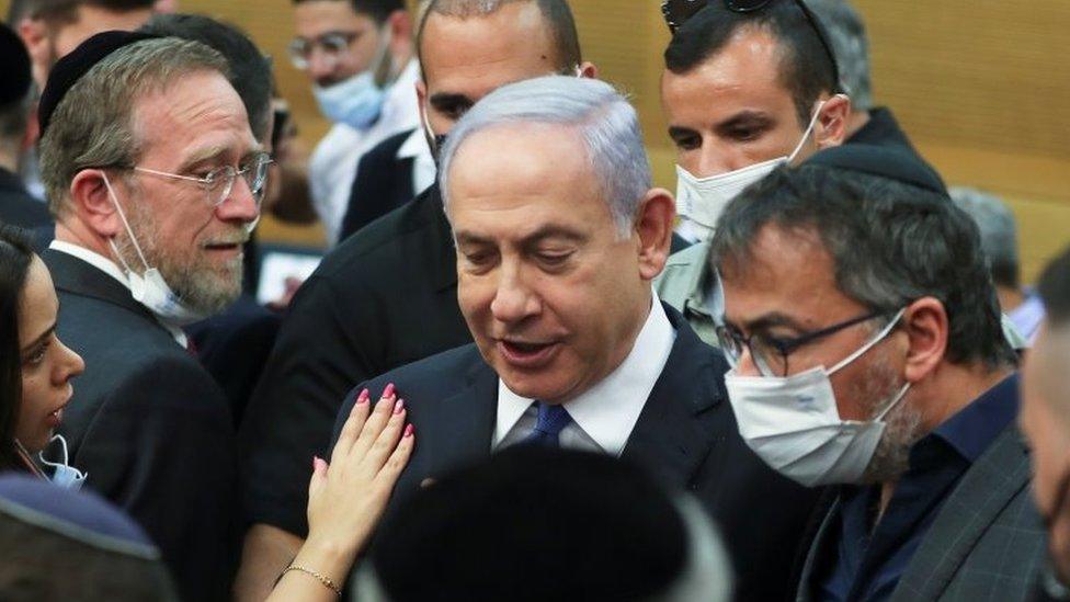 Benjamin Netanyahu attends a parliamentary session in Jerusalem (2 June 2021)