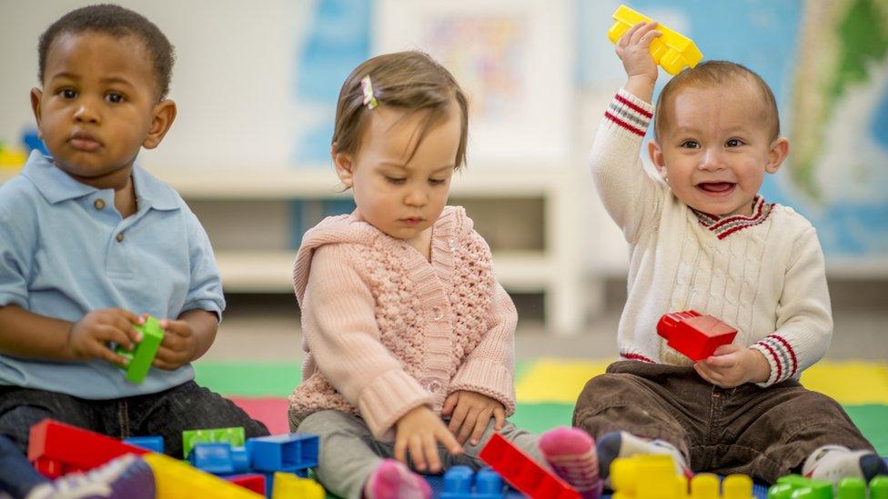 Children playing with toys