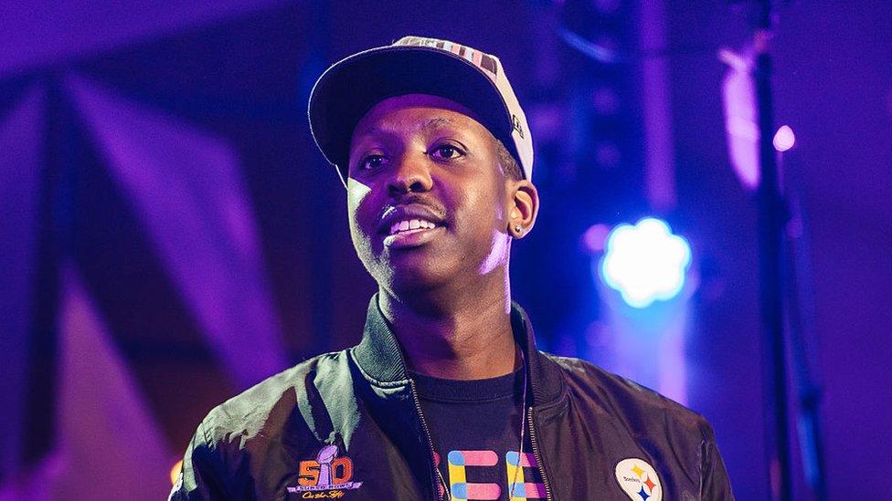 Jamal Edwards presents an award at NCS YES Live at The Roundhouse on March 29, 2016 in London, England