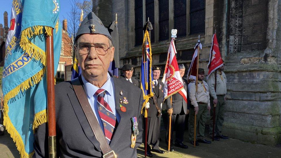 Man with a flag