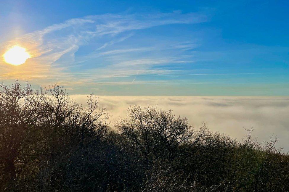 Cloud inversion Bardon, Leicestershire