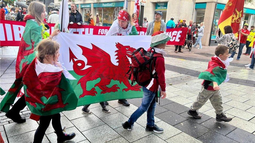 Welsh Independence supporters