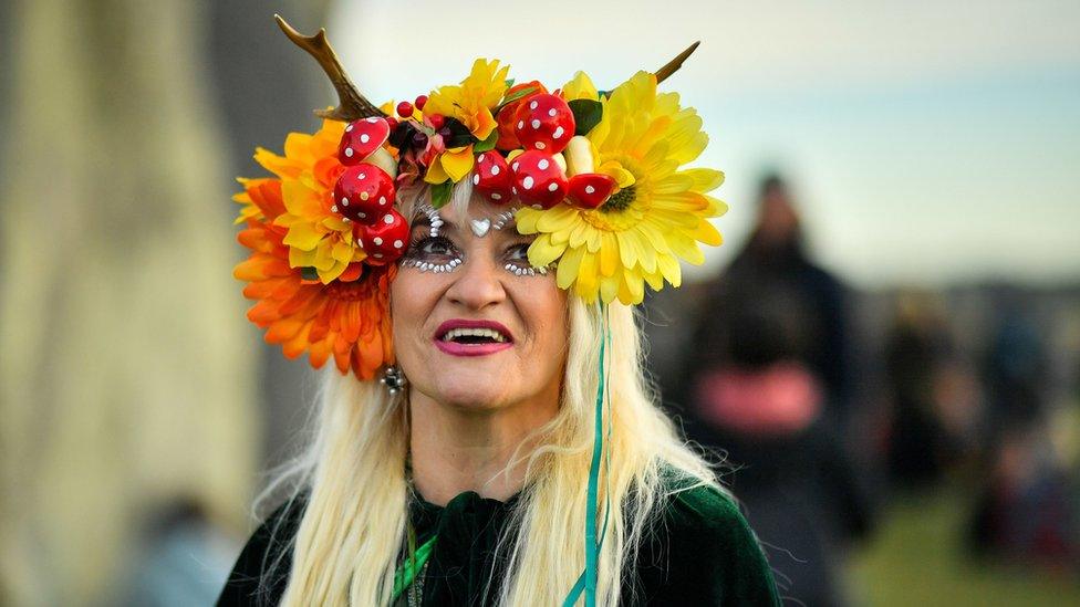 Woman at Stonehenge