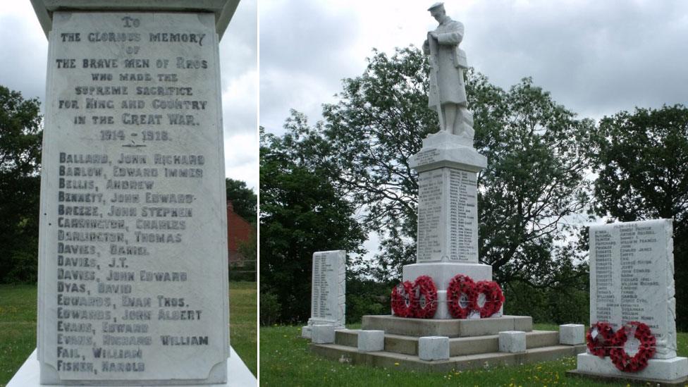 Rhosllanurchrugog war memorial