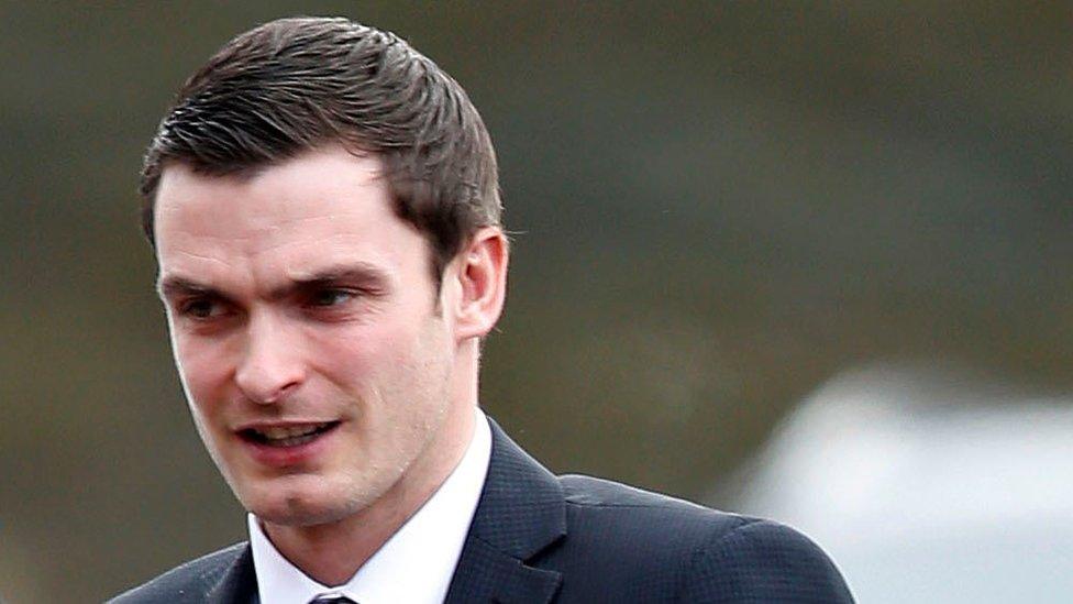 Footballer Adam Johnson arrives at Bradford Crown Court