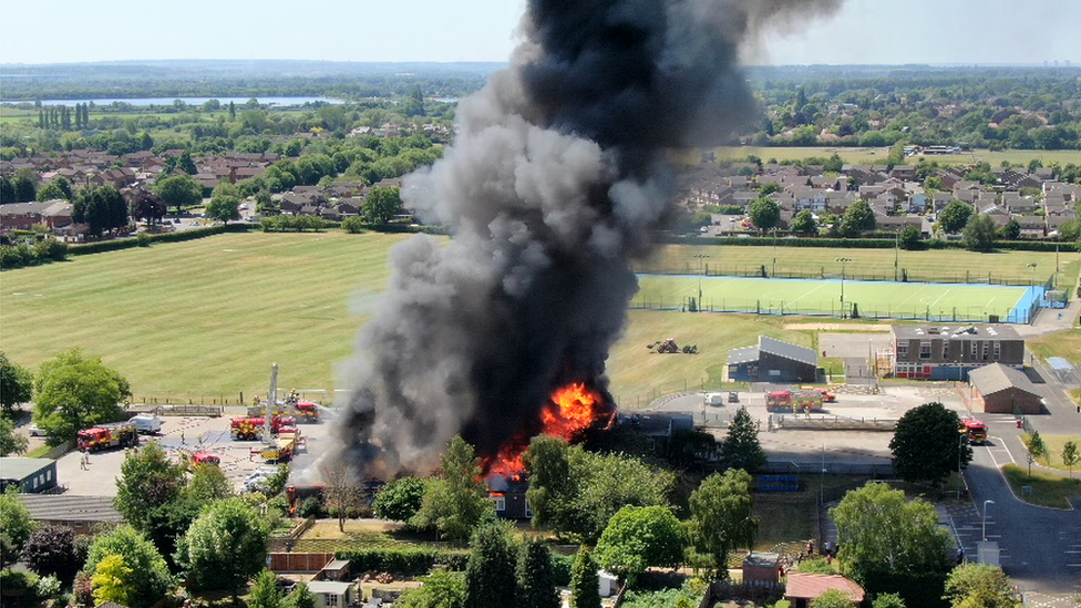 Harrington School fire