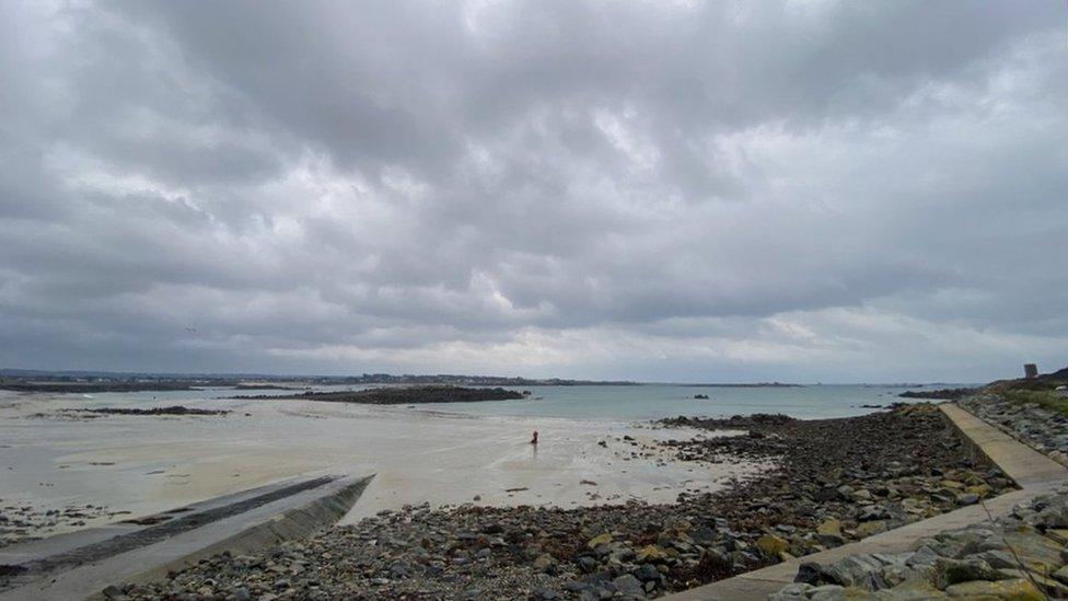 A beach in Guernsey