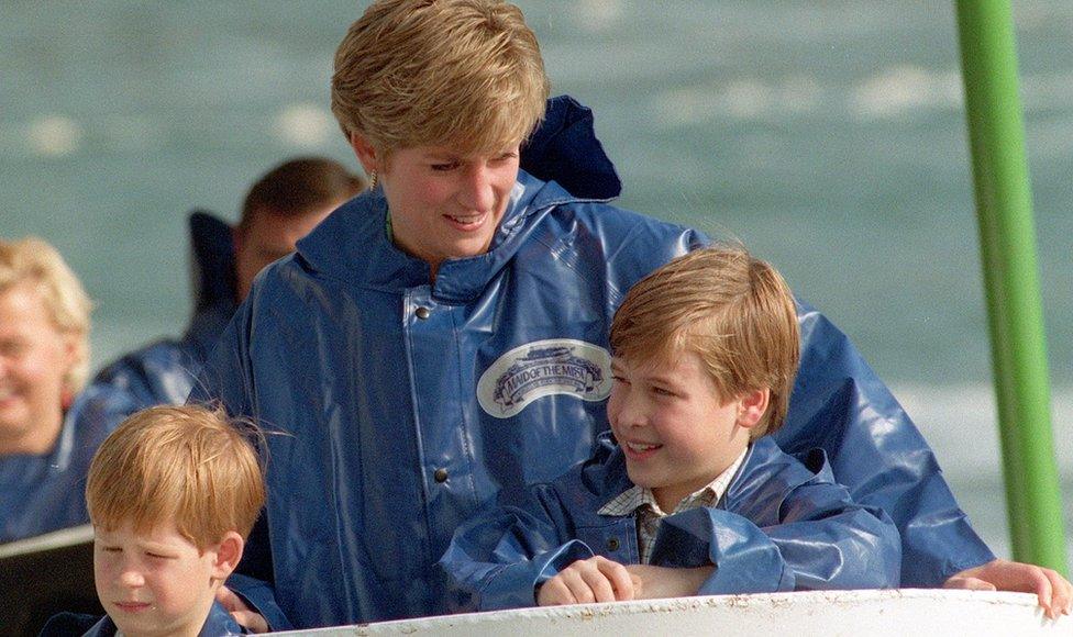 Princess Diana, Prince Harry and Prince William