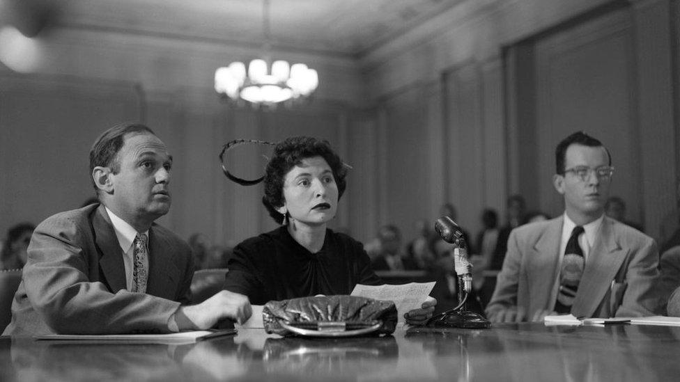 An American woman testifies to the committee