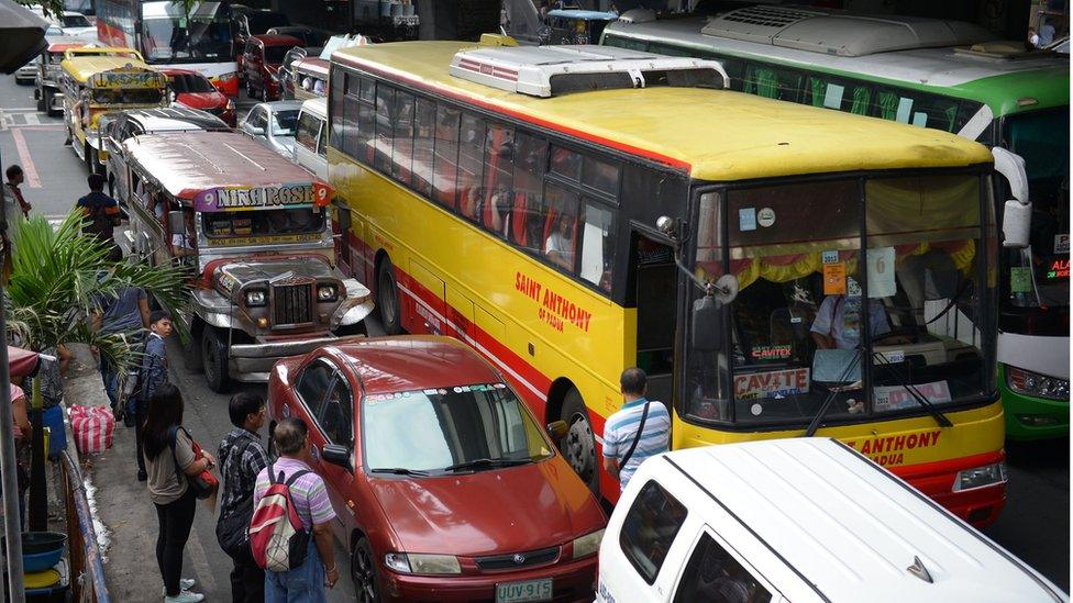 Traffic jam in Manila