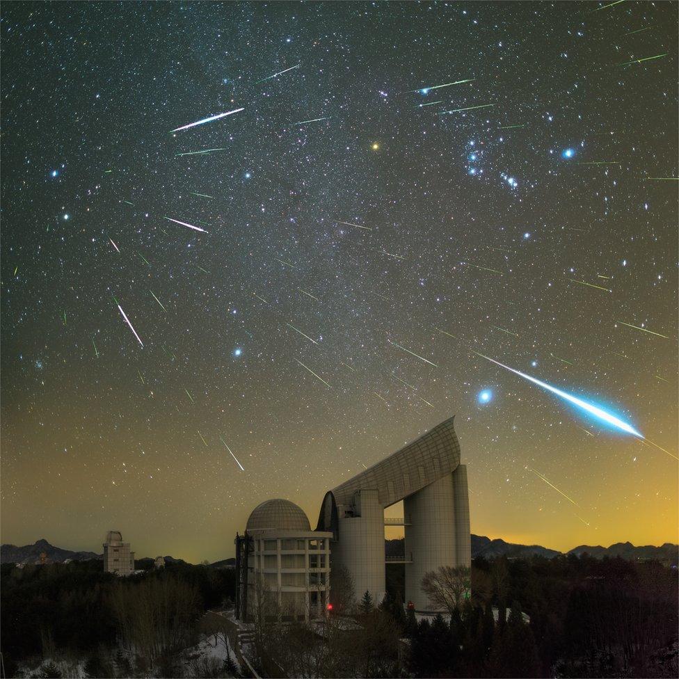 Geminids over the Lamost telescope by Yu Jun