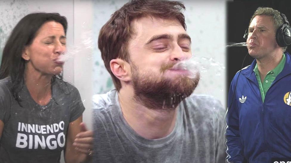 Davina, Daniel Radcliffe and Will Ferrell playing Innuendo Bingo