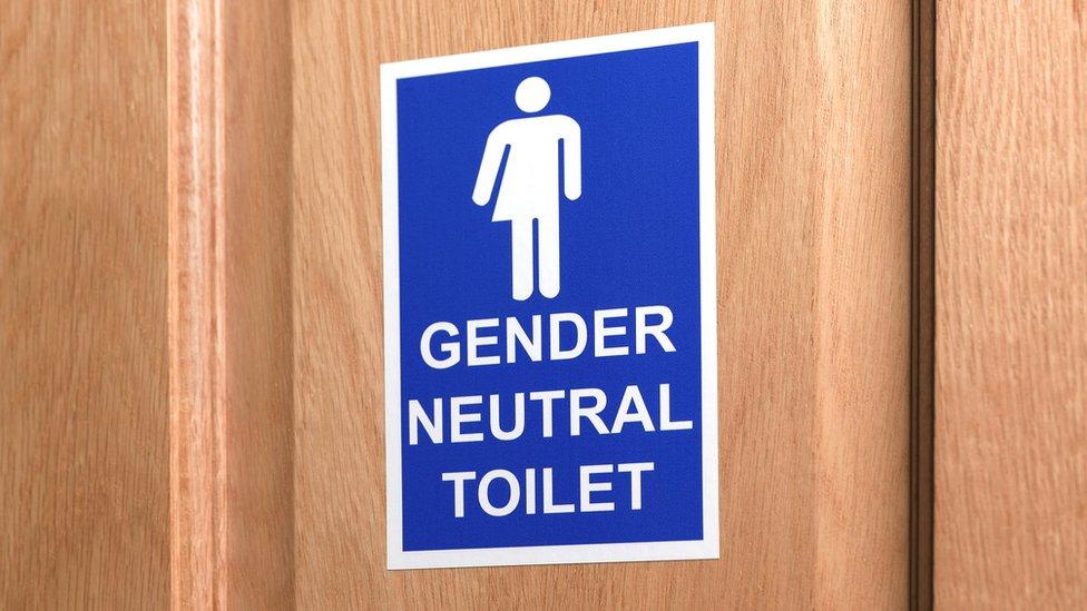 A gender neutral toilet sign